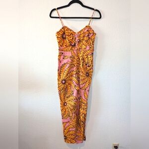 NWT Farm Rio x Alberto Pitta Banana Jumpsuit Size XS